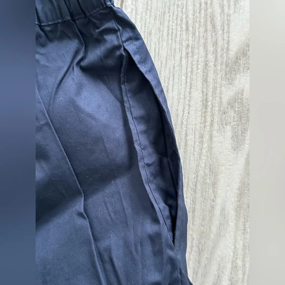 Navy Two-Piece Skirt and Crop Top Set - Picture 6 of 12